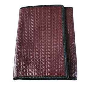 Vintage Christian Dior Burgundy Trifold Wallet